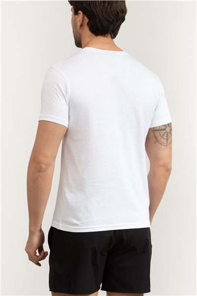 Emporio Armani Erkek Bisiklet Yaka T-Shirt Beyaz