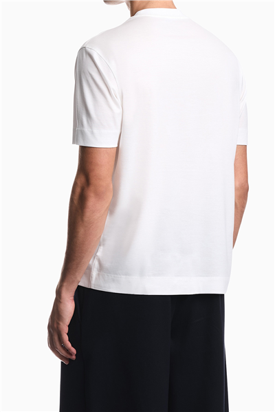Emporio Armani Erkek Bisiklet Yaka T-Shirt Beyaz
