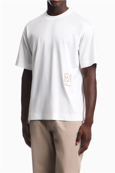 Emporio Armani Erkek Bisiklet Yaka T-Shirt Beyaz