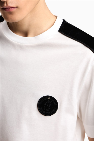 Emporio Armani Erkek Bisiklet Yaka T-Shirt Beyaz