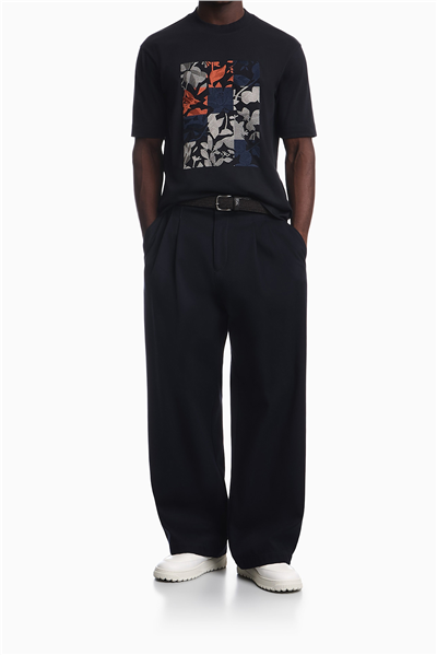 Emporio Armani Erkek Bisiklet Yaka T-Shirt Lacivert