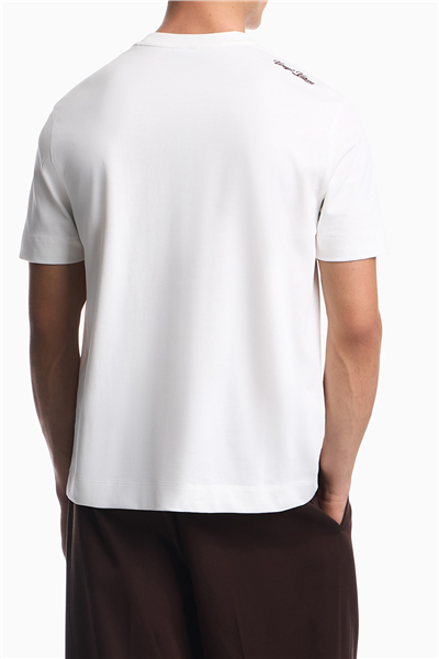 Emporio Armani Erkek Bisiklet Yaka T-Shirt Beyaz