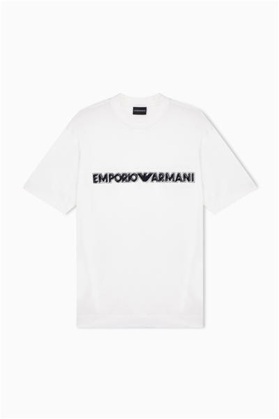 Emporio Armani Erkek Bisiklet Yaka T-Shirt Beyaz