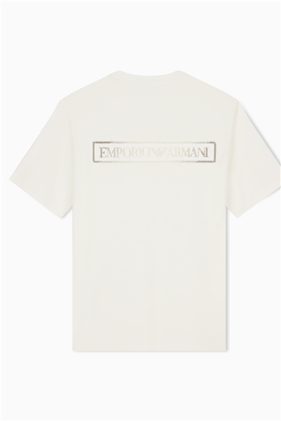 Emporio Armani Erkek Bisiklet Yaka T-Shirt Beyaz