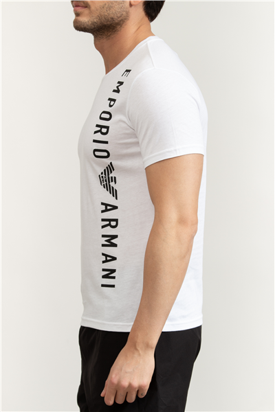 Emporio Armani Erkek Bisiklet Yaka T-Shirt Beyaz