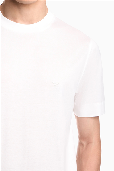 Emporio Armani Erkek Bisiklet Yaka T-Shirt Beyaz