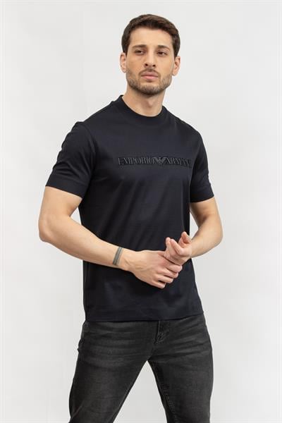 Emporio Armani Erkek Bisiklet Yaka T-Shirt Lacivert