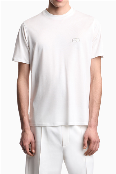 Emporio Armani Erkek Bisiklet Yaka T-Shirt Beyaz