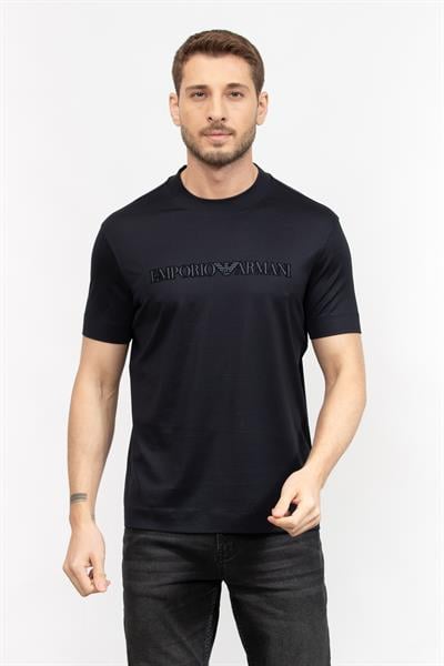 Emporio Armani Erkek Bisiklet Yaka T-Shirt Lacivert