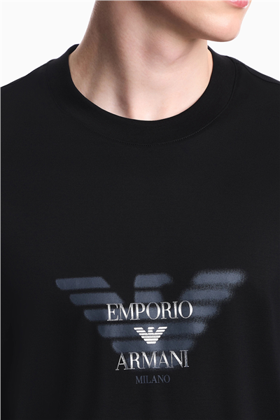 Emporio Armani Erkek Bisiklet Yaka T-Shirt Siyah