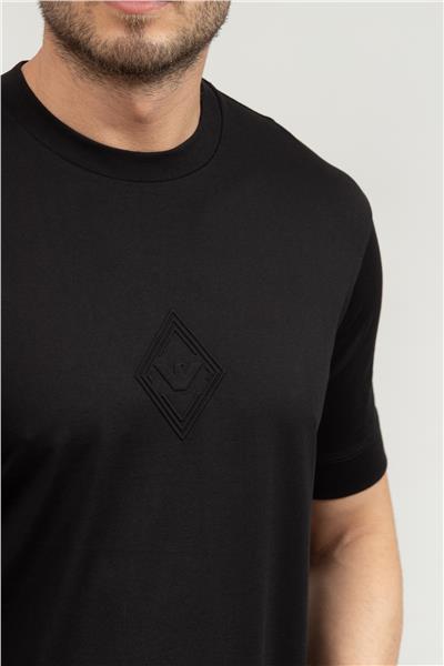 Emporio Armani Erkek Bisiklet Yaka T-Shirt Siyah