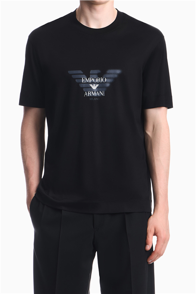 Emporio Armani Erkek Bisiklet Yaka T-Shirt Siyah