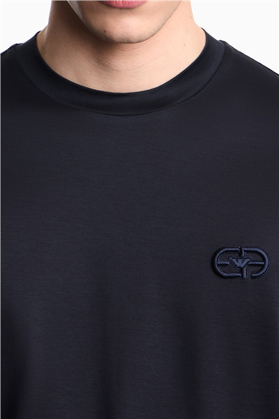 Emporio Armani Erkek Bisiklet Yaka T-Shirt Lacivert