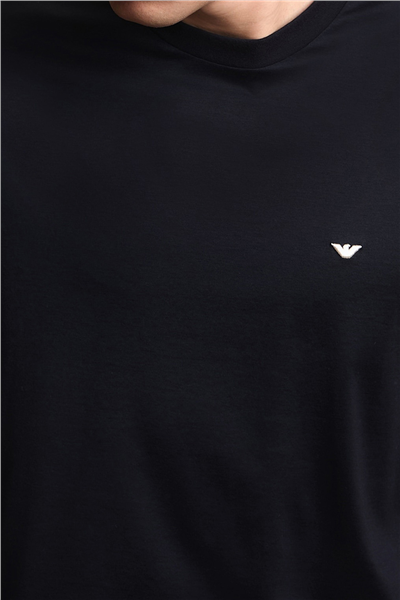 Emporio Armani Erkek Bisiklet Yaka T-Shirt Lacivert