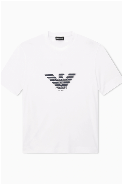 Emporio Armani Erkek Bisiklet Yaka T-Shirt Beyaz