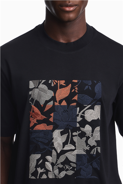 Emporio Armani Erkek Bisiklet Yaka T-Shirt Lacivert