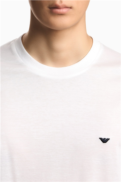 Emporio Armani Erkek Bisiklet Yaka T-Shirt Beyaz