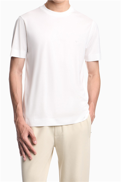 Emporio Armani Erkek Bisiklet Yaka T-Shirt Beyaz