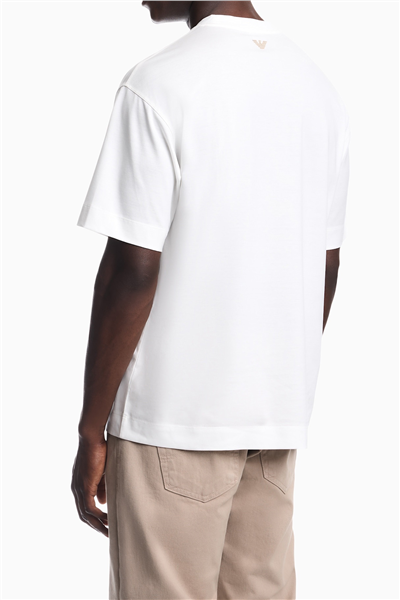 Emporio Armani Erkek Bisiklet Yaka T-Shirt Beyaz