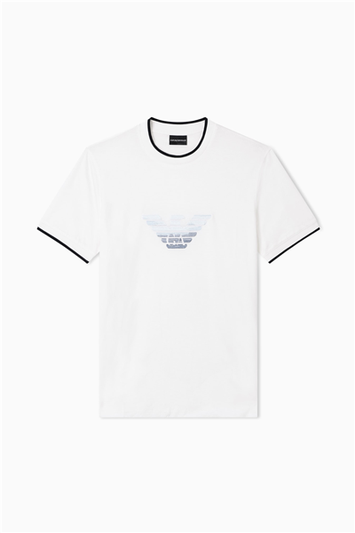 Emporio Armani Erkek Bisiklet Yaka T-Shirt Beyaz