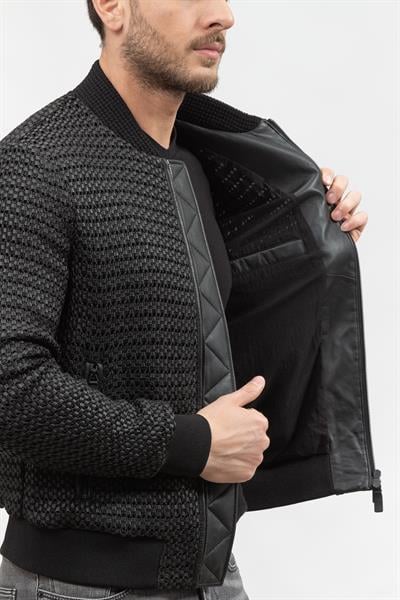 Emporio Armani Erkek Deri Mont