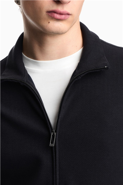 Emporio Armani Erkek Fermuarlı Sweatshirt Çok Renkli