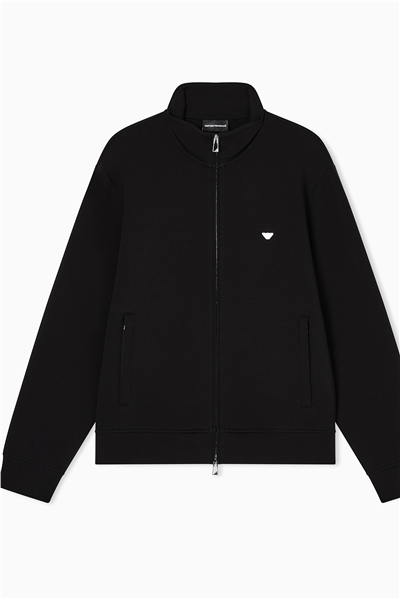 Emporio Armani Erkek Fermuarlı Sweatshirt Siyah