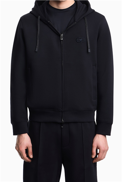 Emporio Armani Erkek Fermuarlı Sweatshirt Lacivert