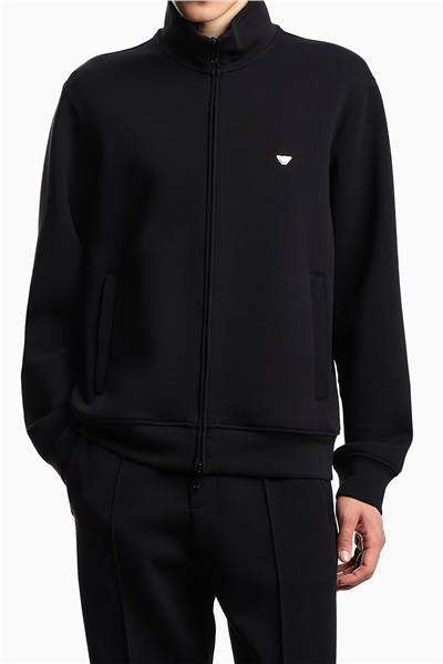 Emporio Armani Erkek Fermuarlı Sweatshirt Siyah