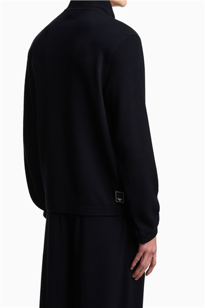 Emporio Armani Erkek Fermuarlı Sweatshirt Lacivert