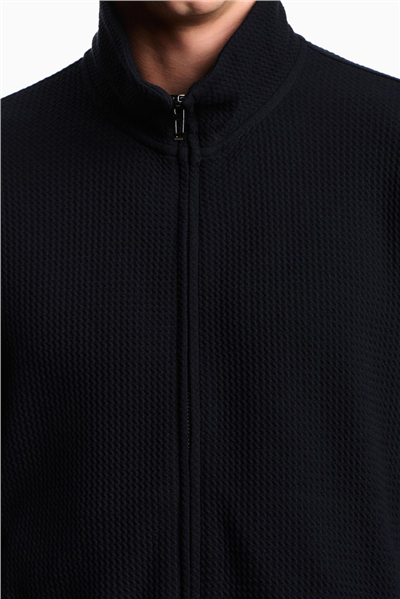 Emporio Armani Erkek Fermuarlı Sweatshirt Lacivert
