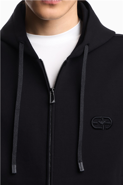 Emporio Armani Erkek Fermuarlı Sweatshirt Siyah