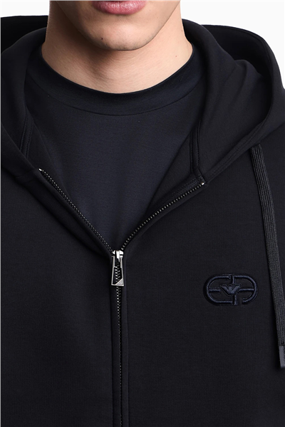 Emporio Armani Erkek Fermuarlı Sweatshirt Lacivert