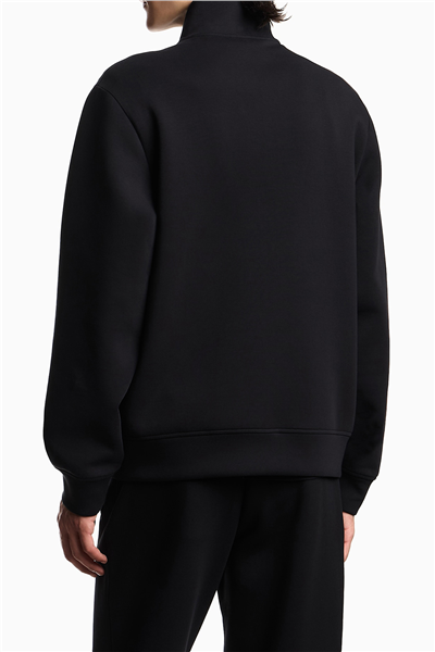 Emporio Armani Erkek Fermuarlı Sweatshirt Siyah