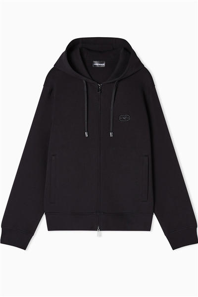 Emporio Armani Erkek Fermuarlı Sweatshirt Siyah