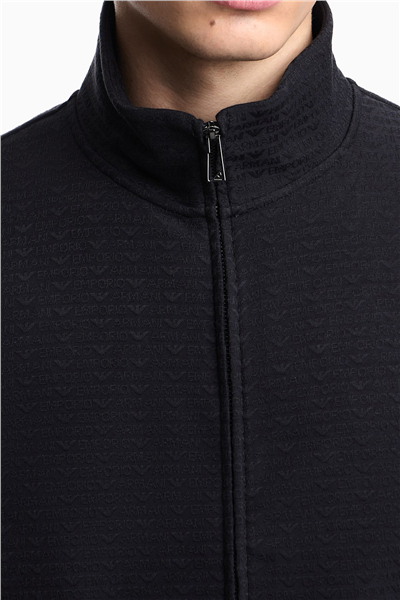 Emporio Armani Erkek Fermuarlı Sweatshirt Çok Renkli
