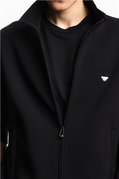 Emporio Armani Erkek Fermuarlı Sweatshirt Siyah