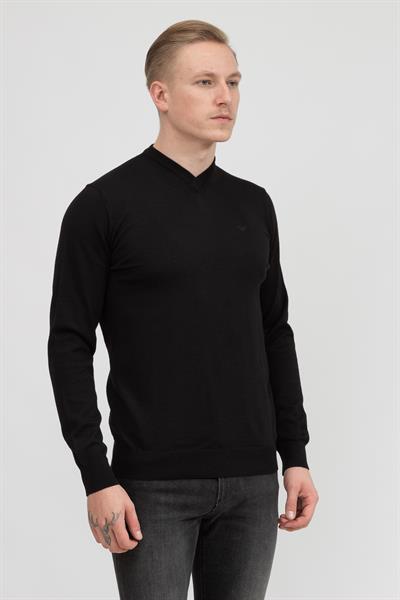 Emporio Armani Erkek Kazak Siyah