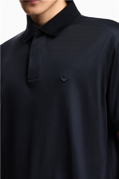 Emporio Armani Erkek Polo Yaka T-Shirt Lacivert