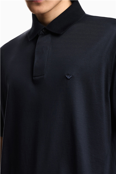 Emporio Armani Erkek Polo Yaka T-Shirt Lacivert