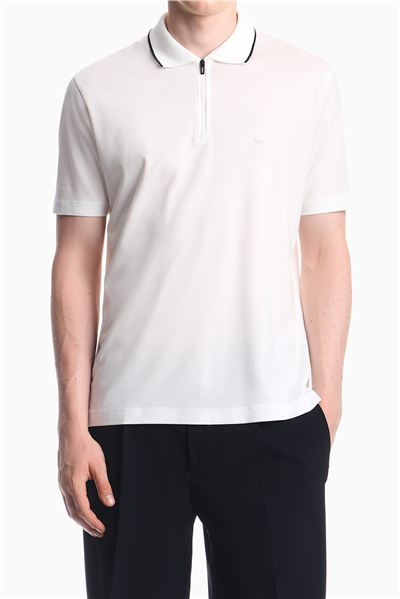 Emporio Armani Erkek Polo Yaka T-Shirt Beyaz