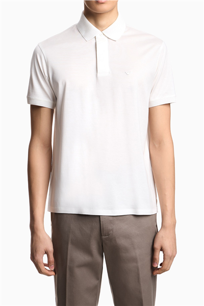 Emporio Armani Erkek Polo Yaka T-Shirt Beyaz