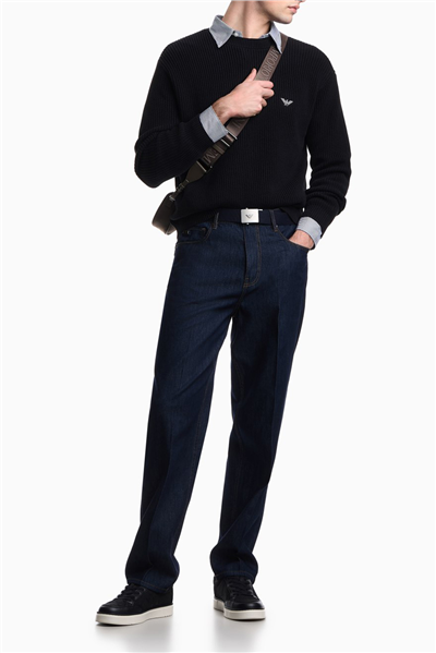 Emporio Armani Erkek Triko Lacivert