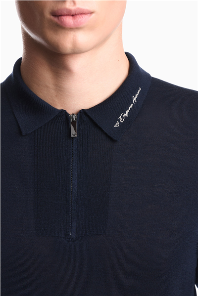 Emporio Armani Erkek Triko Mavi