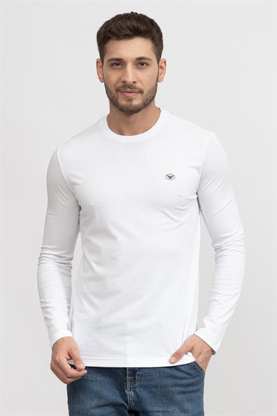 Emporio Armani Erkek Uzun Kollu T-Shirt Beyaz