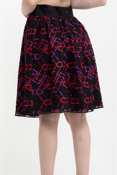 Emporio Armani Kabartmalı Geometrik Desenli Etek