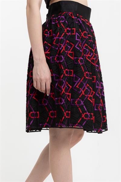 Emporio Armani Kabartmalı Geometrik Desenli Etek