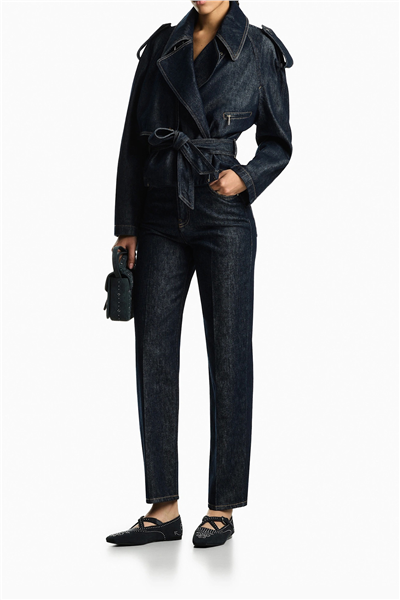 Emporio Armani Kadın 5 Cepli Pantolon İndigo Mavi