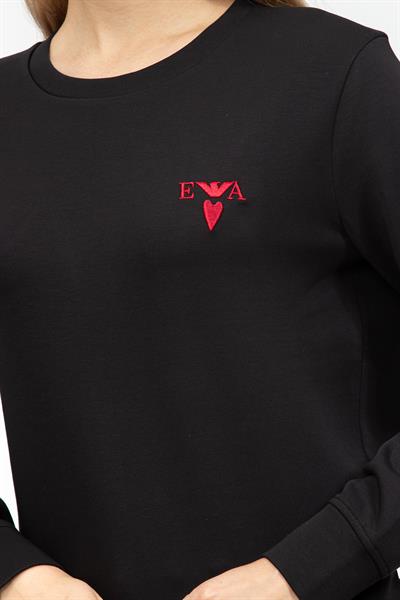 Emporio Armani Kadın Bisiklet Yaka Sweatshirt Siyah