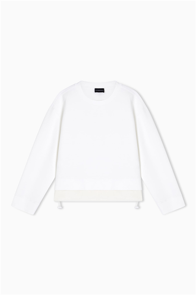 Emporio Armani Kadın Bisiklet Yaka Sweatshirt Beyaz